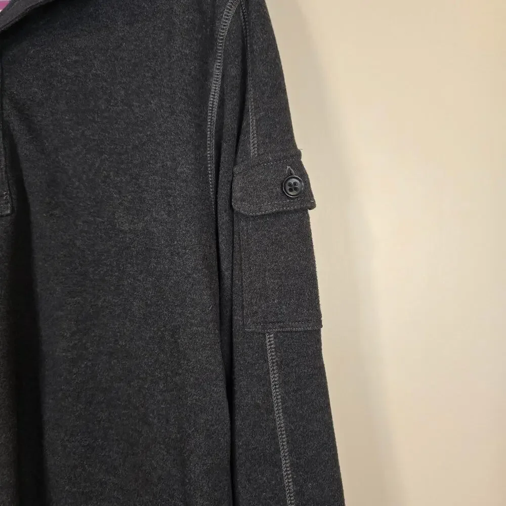 Men's Banana Republic Gray Collared Long Sleeve Pullover | Size Small